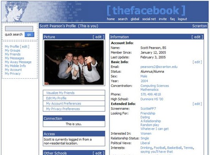 Old Facebook Layout